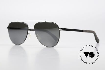 Mykita Mylon Leaf Leicht Verspiegelte Gläser, Color Code 306 = 'Storm Grey / Shiny Graphite', Passend für Herren und Damen