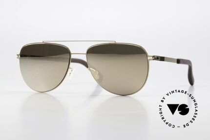 Mykita Mylon Leaf Gold Verspiegelte Gläser, rare Mykita Mylon HYBRID Sonnenbrille; LEAF, Passend für Herren und Damen