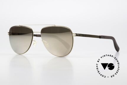 Mykita Mylon Leaf Gold Verspiegelte Gläser, col. code 307 = 'Ebony Brown / Champagne Gold', Passend für Herren und Damen