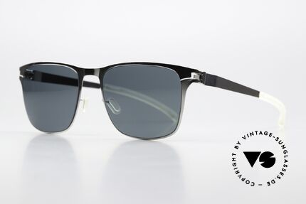 Mykita Kubick Polarisierendes Sonnenglas, col. "Shiny Silver" mit polarisierenden Sonnengläsern, Passend für Herren