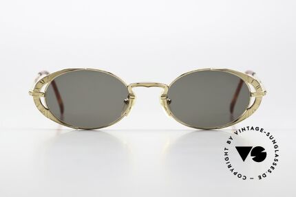 Jean Paul Gaultier 58-4172 Designerbrille 1996 Oval, Designerstück mit römischen Ziffernblatt als Deko, Passend für Herren und Damen