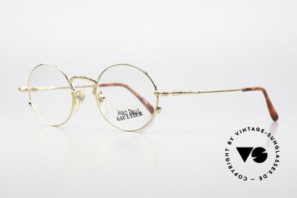 Jean Paul Gaultier 55-4171 Rare Vintage Brille von 1996, 22kt vergoldetes Designerstück für Damen und Herren, Passend für Herren und Damen