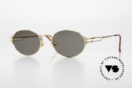 Jean Paul Gaultier 55-4173 Ovale Vintage Sonnenbrille, einzigartige Jean Paul Gaultier Designersonnenbrille, Passend für Herren und Damen
