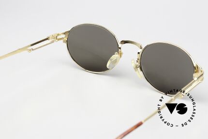Jean Paul Gaultier 55-4173 Ovale Vintage Sonnenbrille, KEINE Retro-Mode; 30 Jahre altes Original, Gr. 49/19, Passend für Herren und Damen