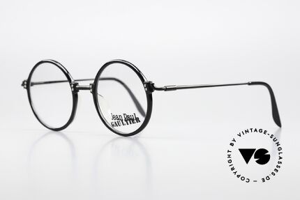Jean Paul Gaultier 55-7261 Vintage Brille Rund 1991, Rahmenteile sind hochwertig vernietet; Top-Qualität, Passend für Herren und Damen