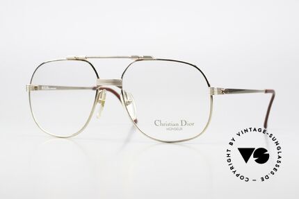 Christian Dior 2487 Vergoldete 80er Monsieur Serie, Christian Dior Brillengestell, Monsieur-Serie; 60-18, Passend für Herren