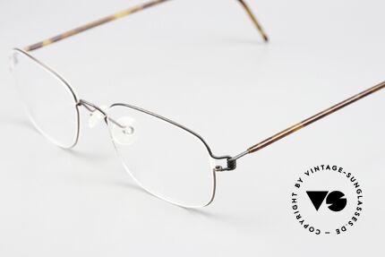 Lindberg Mars Air Titan Rim Titaniumbrille In 50mm, extrem stabile Titan-Fassung; Bügel mit Azetat-Überzug, Passend für Herren und Damen