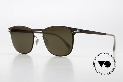 Mykita Riccardo Sonnenbrille Eckig Panto, eckiges Pantodesign, col. 149: Dark Brown Rawbrown, Passend für Herren und Damen