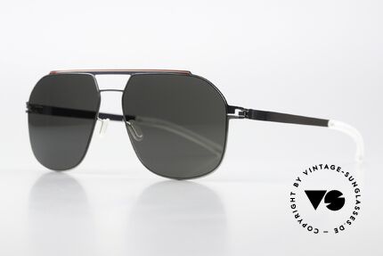 Mykita Selleck Sonnenbrille Aviator Unisex, der Color Code 317 ist = Silver / Coral Red Darkgrey, Passend für Herren und Damen