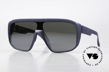Mykita Mylon Shift Navy Blue Silver Flash Shield Details