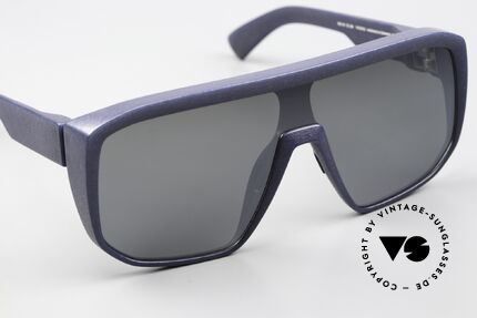 Mykita Mylon Shift Navy Blue Silver Flash Shield, ungetragen; 100% UV Schutz, mit MYKITA Etui, Passend für Herren
