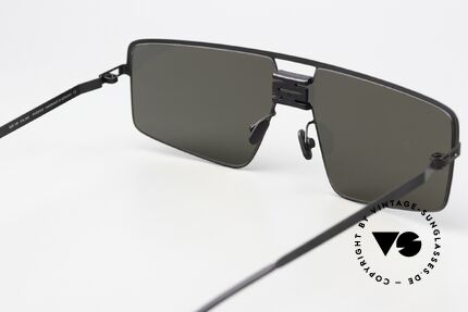 Mykita Mylon Soy Black Pitch Black Dark Grey, leichte und komfortable Sonnenbrille von 2015, Passend für Herren und Damen
