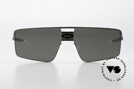 Mykita Mylon Soy High-End Zeiss Sonnengläser, Farbcode 471 'Pitch Black / Matte Silver Grey', Passend für Herren und Damen