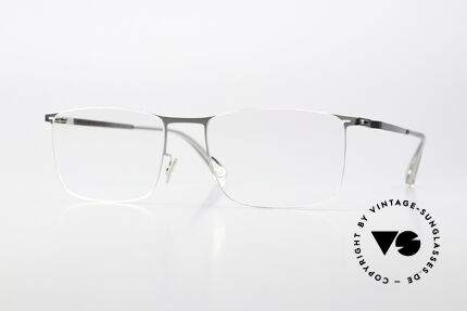 Mykita Takeo Brille Eckig Shiny Silver, Mykita Brille, Modell Takeo, Größe 54-17, col. 051, Passend für Herren und Damen