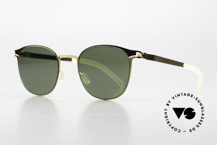 Mykita Timothy Sonnengläser Polarisierend, col. "Glossy Gold" mit polarisierenden Sonnengläsern, Passend für Herren