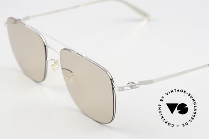 Mykita Yuuto Shiny Silver Soft Brown Solid, wohlbekannte Spitzenqualität, handmade in Germany, Passend für Herren