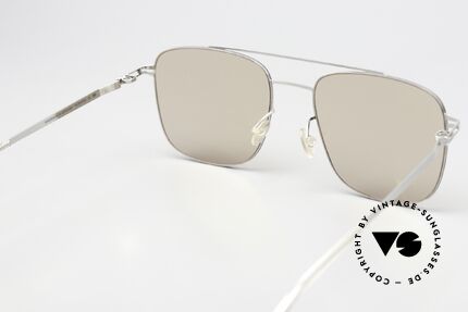 Mykita Yuuto Shiny Silver Soft Brown Solid, Gläser (100% UV) können ggf. auch getauscht werden, Passend für Herren