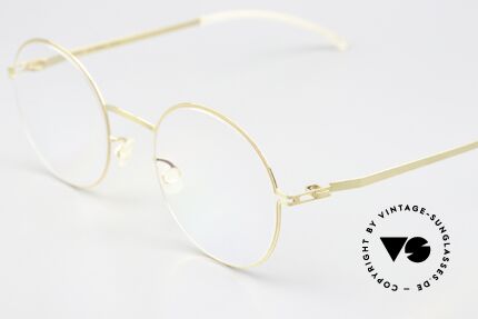 Mykita Pernilla Runder Rahmen Glossy Gold, wohlbekannte Spitzenqualität, handmade in Germany, Passend für Damen
