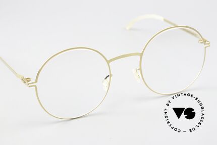 Mykita Pernilla Runder Rahmen Glossy Gold, ungetragenes Modell mit originalem Etui von Mykita, Passend für Damen