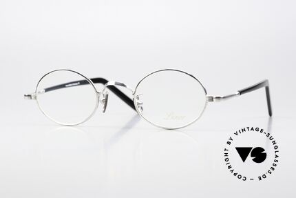 Lunor VA 100 Ovale Brille Platin Plattiert, alte LUNOR Brille, Modell VA 100, Größe 43/24, 140, Passend für Herren und Damen