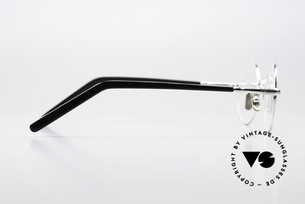 Lunor VA 110 Runde Unisexbrille Platin, Größe: medium, Passend für Herren und Damen