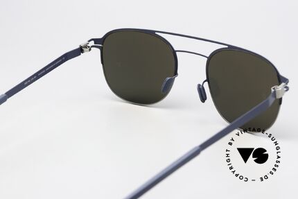 Mykita Park Silver Navy Light Silver Flash, Sonnengläser (100% UV) können auch ersetzt werden, Passend für Herren und Damen