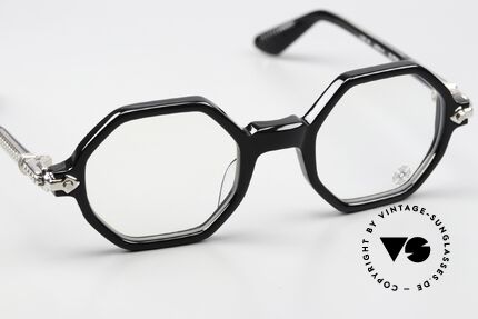 Chrome Hearts Clitco Luxusbrille Achteckig Black, Fassung ist beliebig verglasbar (Gleitsicht), Passend für Herren und Damen