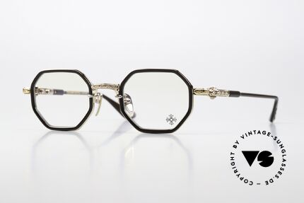 Chrome Hearts Tatters Luxusbrille Achteckig Gold Details