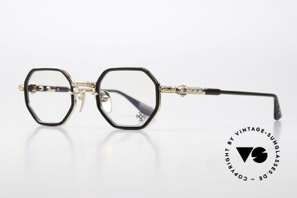 Chrome Hearts Tatters Luxusbrille Achteckig Gold, hochwertige Azetat-Fassung; made in Japan, Passend für Herren und Damen