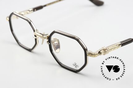 Chrome Hearts Tatters Luxusbrille Achteckig Gold, mit den typischen Chrome Hearts Insignien, Passend für Herren und Damen