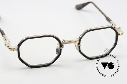 Chrome Hearts Tatters Luxusbrille Achteckig Gold, Fassung ist beliebig verglasbar (Gleitsicht), Passend für Herren und Damen