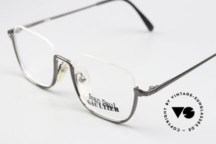 Jean Paul Gaultier 55-7161 Eckige Vintage Brille Nylor, ungetragen (wie alle unsere JPG Designerstücke), Passend für Herren und Damen