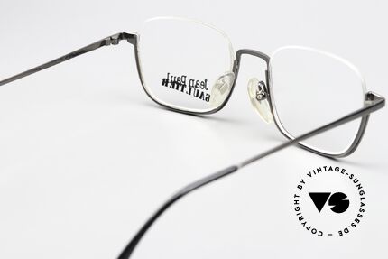 Jean Paul Gaultier 55-7161 Eckige Vintage Brille Nylor, die 90er Fassung ist beliebig optisch verglasbar, Passend für Herren und Damen