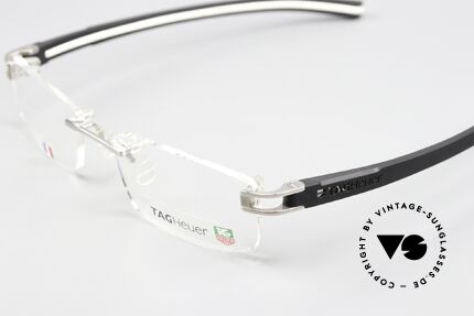Tag Heuer 7643 Fold Avantgarde Brille Randlos, umspritzt mit ultra-haftendem Elastomer; top!, Passend für Herren