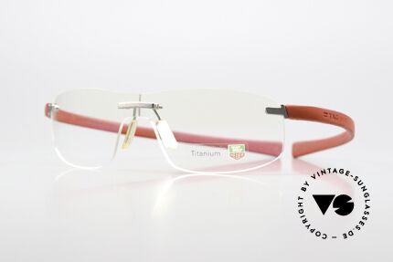 Tag Heuer 3521 Reflex Randlosbrille Titan Gummi, formbare "Racing" Bügel aus Elastomer-Gummi, Passend für Herren
