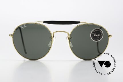 Ray Ban Outdoorsman Round Super Seltene Round Version, Modell Outdoorsman Round, W0920, G-15 Glas, Passend für Herren und Damen