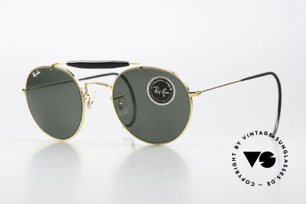 Ray Ban Outdoorsman Round Super Seltene Round Version, super seltene RAY-BAN USA B&L Sonnenbrille, Passend für Herren und Damen