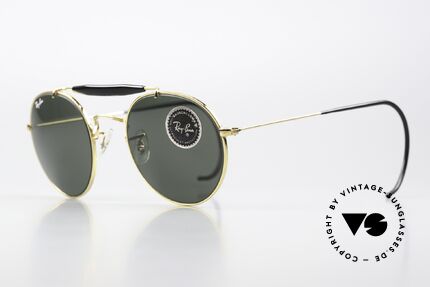 Ray Ban Outdoorsman Round Super Seltene Round Version, runde Variante der Outdoorsman in 52mm Größe, Passend für Herren und Damen