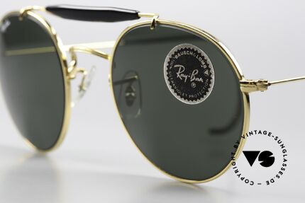 Ray Ban Outdoorsman Round Super Seltene Round Version, produziert in den 80ern & 90ern v. Bausch&Lomb, Passend für Herren und Damen