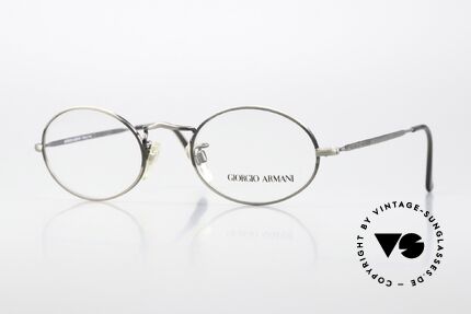 Giorgio Armani 118 Rare Alte Ovale 90er Brille, zeitlose Giorgio Armani Brillenfassung aus den 90ern, Passend für Herren