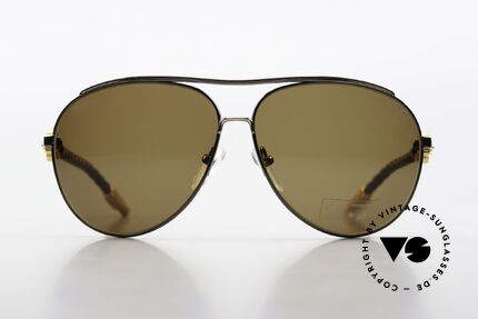 Chrome Hearts JISM Benannt Nach Erotik Thriller, Aviator Luxus-Sonnenbrille mit Leder-Überzug, Passend für Herren und Damen