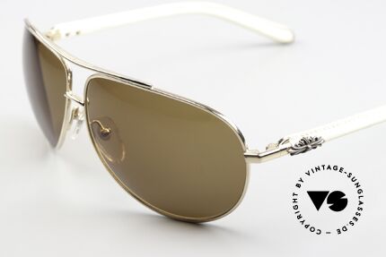 Chrome Hearts Baby Gravy Vulgärer Slang Modellname, color code GP-WTL = gold plated / white leather, Passend für Herren und Damen