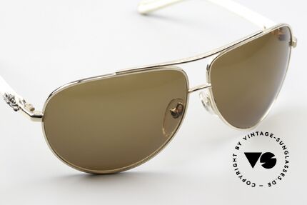 Chrome Hearts Baby Gravy Vulgärer Slang Modellname, entspiegelte ZEISS Sonnengläser in 'foxy brown', Passend für Herren und Damen
