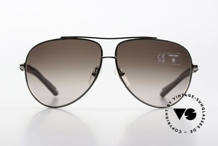 Chrome Hearts Baby Gravy Leder Sonnenbrille Von 2004, Aviator Luxus-Sonnenbrille mit Leder-Überzug, Passend für Herren und Damen