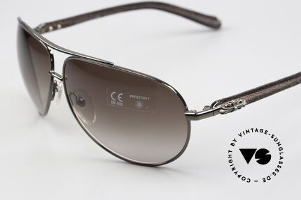Chrome Hearts Baby Gravy Leder Sonnenbrille Von 2004, DB-BRDL = dark brown / brown destroyer leather, Passend für Herren und Damen
