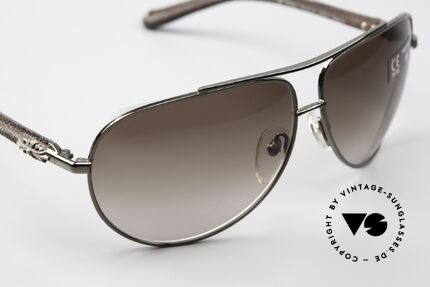 Chrome Hearts Baby Gravy Leder Sonnenbrille Von 2004, markante Luxusbrille; ungetragen; Größe 64-11, Passend für Herren und Damen