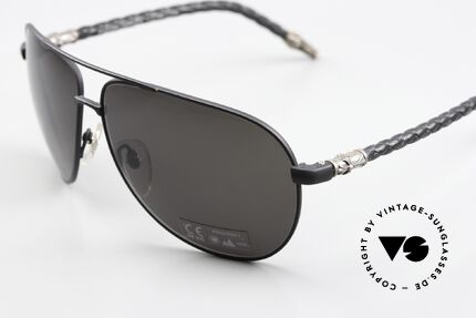 Chrome Hearts Double Dip Aviator Lederbrille Von 2002, col. code MBK-BLK = matte black / black leather, Passend für Herren und Damen