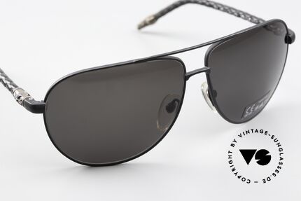 Chrome Hearts Double Dip Aviator Lederbrille Von 2002, markante Luxusbrille; ungetragen; Größe 63-13, Passend für Herren und Damen