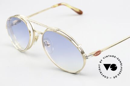 Bugatti 02908 Vintage Brille Mit Vorhänger, seltene Fassung (vergoldet / rhodiniert), Gr. 54, Passend für Herren