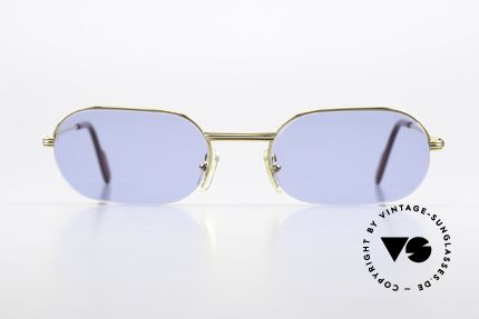 Cartier Ascot 90er Brille Halb Rahmenlos, sehr leicht & komfortabel, da halb randlos u. flexibel, Passend für Herren und Damen